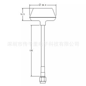 Antena amplificadora FPV de alta ganancia 4.9G 5.8G 6G 4800-6100MHz, antena WiFi tipo hongo para transmisión de imagen - Product Image 1