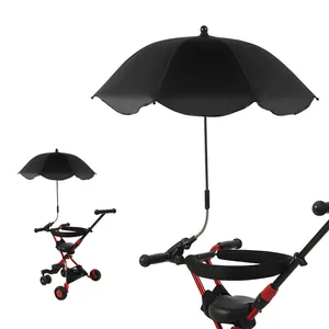 DD2393 Suporte para guarda-chuva flexível para carrinho de bebê, carrinho de bebê, carrinho de bebê, guarda-chuva portátil para cadeira de golfe