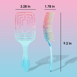 Cepillo de pelo húmedo desenredante CANDYBRUSH para secado por soplado para mujeres cerdas suaves antiestático viaje duradero salón embalaje de lujo - Product Image 3