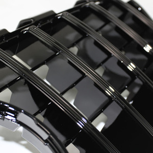 Calandre de pare-choc avant en aluminium, Grille de protection noire pour Benz E63, W213 GT R AMG style 2016, 2017 — 2019, 2020 - Product Image 5