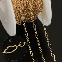 Chaînes Figaro 3+1 en or rempli 14K, faites à la main, en forme de losange, ovale et nuage, pour la création de colliers et bracelets permanents, fournitures de bijoux en gros