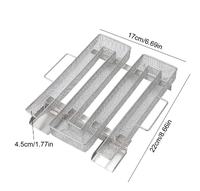Barbecue d'extérieur fumoir à bois pour fumage à chaud/froid du saumon et de la viande, outils de cuisson en acier inoxydable résistants à la chaleur et antiadhésifs