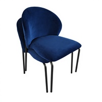 Chaise de salle à manger empilable avec assise et dossier rembourrés pour café, restaurant, événement, support personnalisé