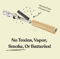 Bâtonnet inhalateur personnalisé en bois d'érable sans nicotine pour arrêter de fumer, avec grille d'aération réglable, pour cesser de fumer et de vapoter