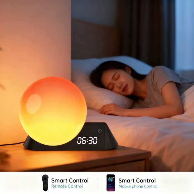 Sunrise Light Clock Alarm Wake Light Sleep Companion Light App Remote Control White Noise BLE Smart Sleep Aid Night Light