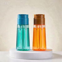 Vente directe usine – Bouteille PET 400 ml à double tube et double pompe pour teinture capillaire et shampoing, emballage plastique noir sérigraphié avec bouchon à vis
