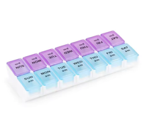 Pilulier quotidien personnalisé boîte à médicaments de 7 jours étui hebdomadaire pour tablette avec logo pour cadeau d'entreprise articles promotionnels