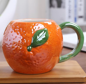 Tazza da Caffè in Ceramica a Forma di Frutta 3D, Design Arancia/Uva/<span class=keywords><strong>Zucca</strong></span>/Fragola/Banana/Pomodoro, Tazza Divertente e Originale - Product Image 4