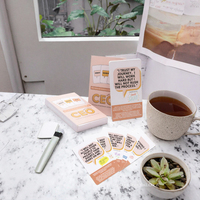 Cartes d'affirmation en papier recyclé écologique UE, texte personnalisé, jeu de cartes motivantes pour le soulagement du stress