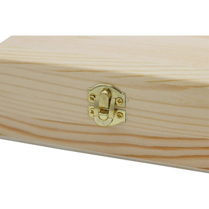 Boîte de rangement en bois massif, boîte à bijoux rectangulaire verrouillable, boîte d'emballage pour huiles essentielles, boîte cadeau, épaisseur personnalisable - Product Image 3