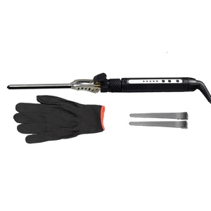 Nam Tóc Ngắn Tóc Kép Điện Áp Gốm 7Mm Thùng Mỏng Wand Tinny Tóc Curler LED 1/4 Inch Nhỏ Quay Uốn sắt - Product Image 4