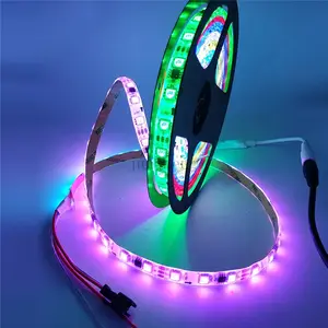 IP65 impermeabile indirizzabile individualmente 12VDC PCB nero WS2811 2815 RGBIC Dream color 60leds/m 5050 strisce LED RGB