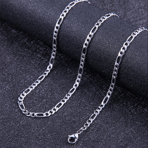 힙합 주얼리 도매 스테인리스 스틸 목걸이 남성용 14k 18k 금도금 케이블 피가로 체인 - Product Image 6