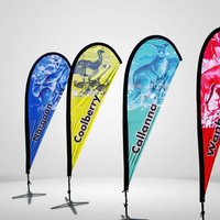 Bannière publicitaire en forme de goutte d'eau pour festivals, expositions, événements, football, plage, avec kit de mât – Vente en gros