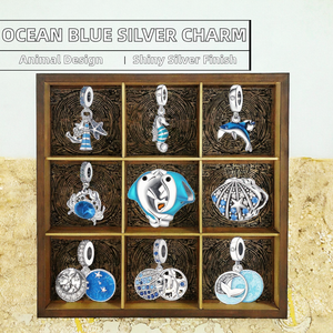 ลดราคา! จี้เงินแท้ 925 ชุบเงินประดับเพชรซิคอน สีฟ้าสไตล์มหาสมุทร รูปปลาโลมา <span class=keywords><strong>ปลา</strong></span>กระเบน สำหรับทำสร้อยข้อมือ DIY ของขวัญเครื่องประดับ - Product Image 2