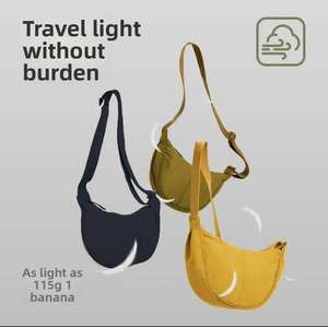 Sac à bandoulière en polyester uni, sac à dumplings léger et diagonal, sac bandoulière tendance - Product Image 3