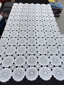 L'Ultimo Tessuto in Pizzo Bianco Guipure 2026 per Abiti da <span class=keywords><strong>Sposa</strong></span> Africani. - Product Image 5