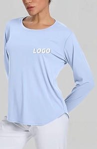 T-shirt de pêche grande taille pour femme, protection UV, manches longues, séchage rapide, léger, vêtements d'entraînement personnalisés - Product Image 2