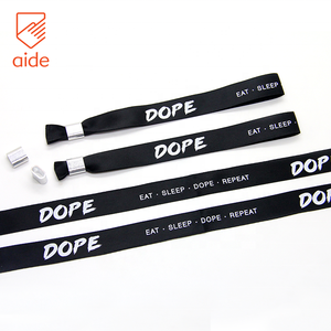 Pulseras de Tela para Eventos y Festivales, Pulseras de Cinta de Satén, Pulseras Tejidas con Clip de Plástico - Product Image 3