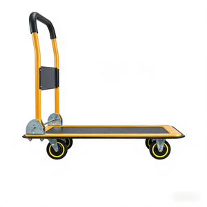 重型折叠手推车 300公斤容量钢制手推车 带旋转轮 适用于仓库酒店运输 - Product Image 3