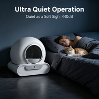 LeLo Pets Factory Supply Bac à litière intelligent automatique pour chat, autonettoyant, désodorisant ionique, capacité 65L, nettoyage facile, personnalisable ODM OEM pour animaux de compagnie