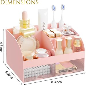 Transparent Single-Tier Plastic Storage Cabinet Student's Desk Office Desktop Sundries Organizer Wall Mounted Small Drawer - Product Image 4