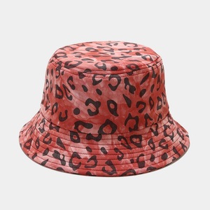 Chapéu do tipo <span class=keywords><strong>bucket</strong></span> <span class=keywords><strong>hat</strong></span>, atacado personalizado para mulheres, ao ar livre, leopardo - Product Image 5