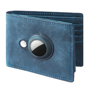 Hot Selling Custom Design Rfid Blocking Leather Metal Pop Up Credit Card Holder Wallet Men