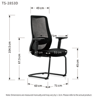 Chaise de bureau ergonomique moderne en maille, base en fer, haute capacité de charge, prix d'usine, vente en gros