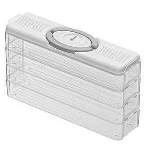 Dumpling Box Household Food Grade Freezer Storage Container Airtight Flip Top Lid Rectangle Shape For Wontons Kitchen - Product Image 5