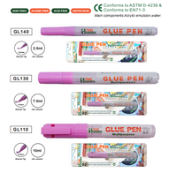 Stylo à colle liquide de couleur blanche de papeterie scolaire de vente directe d'usine pour le bricolage de travail manuel