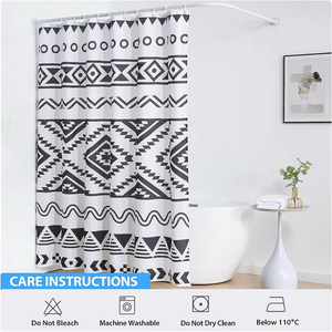 <span class=keywords><strong>Noir</strong></span> <span class=keywords><strong>blanc</strong></span> Boho imperméable ferme rideaux <span class=keywords><strong>de</strong></span> <span class=keywords><strong>douche</strong></span> bohème Chic géométrique moderne <span class=keywords><strong>tissu</strong></span> <span class=keywords><strong>rideau</strong></span> <span class=keywords><strong>de</strong></span> <span class=keywords><strong>douche</strong></span> pour salle <span class=keywords><strong>de</strong></span> bain - Product Image 2