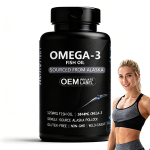 Capsules d'huile de poisson d'Alaska en gros avec la plus haute puissance d'EPA et de <span class=keywords><strong>DHA</strong></span> pour soutenir la santé du cœur et du cerveau - Product Image 1