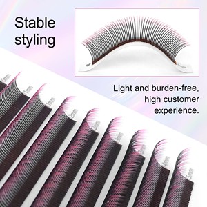 CoMango <span class=keywords><strong>Cils</strong></span> Flora 5D Ombrés Colorés Extensions <span class=keywords><strong>de</strong></span> <span class=keywords><strong>Cils</strong></span> <span class=keywords><strong>de</strong></span> Luxe 8-15mm Naturels Doux DIY <span class=keywords><strong>Cils</strong></span> Individuels Sans Cruauté Vegan - Product Image 3