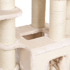 YOUME OEM-Ready un <span class=keywords><strong>arbre</strong></span> <span class=keywords><strong>à</strong></span> <span class=keywords><strong>chat</strong></span> de 157cm de haut en peluche beige avec des <span class=keywords><strong>poteaux</strong></span> de 15cm et une tour d'<span class=keywords><strong>arbre</strong></span> <span class=keywords><strong>à</strong></span> <span class=keywords><strong>chat</strong></span> de 4cm d'épaisseur - Product Image 6