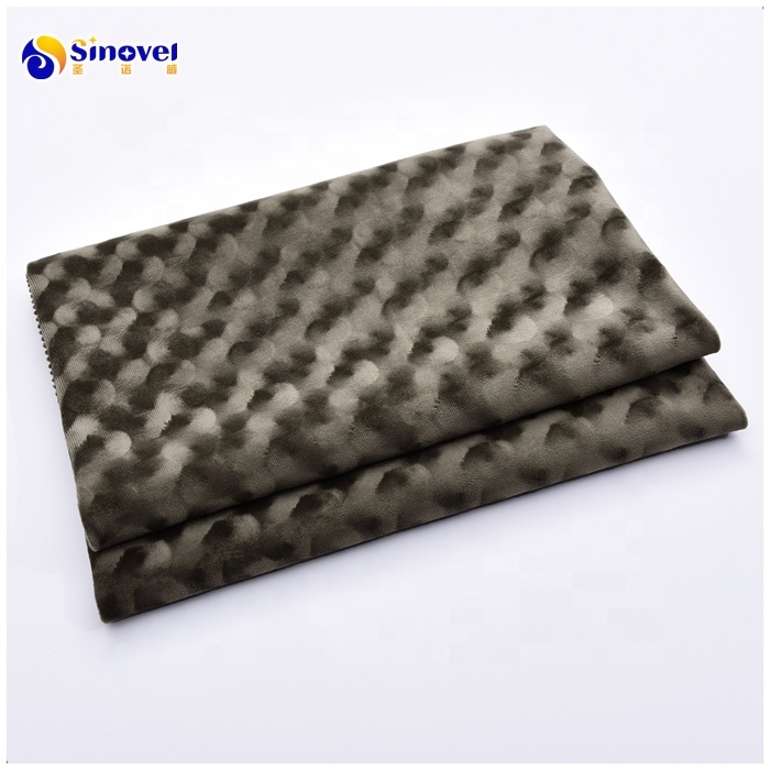 100% polyester hot design grinding ring embossed holland velvet fabric material for blanket curtain or sofa making material