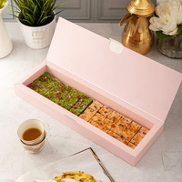 Baklava en papier personnalisé Dates Emballage Boîte de bonbons Ramadan Mubarak Boîte d'emballage de chocolat de Dubaï Boîte d'emballage de fruits secs cadeau de luxe