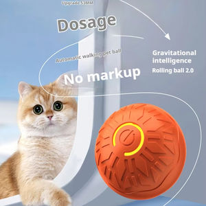 Modern Tasarımlı ve Silikon Malzemeli Elektrikli Kendiliğinden Hareket Eden Otomatik Yuvarlanan Top Akıllı Kedi Oyuncağı - Product Image 2