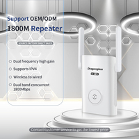 Répéteur WiFi 6 sans fil 1800 Mbps double bande 2,4 G et 5 G, amplificateur de signal pour couverture intérieure/extérieure