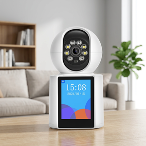 กล้องวงจรปิดอัจฉริยะ 1080P IP WiFi PTZ สำหรับภายในบ้าน แบตเตอรี่ลิเธียมแบบชาร์จได้ 4000mAh หน้าจอ IPS CMOS 2MP ไมโครโฟนในตัว ตรวจจับความเคลื่อนไหว - Product Image 2