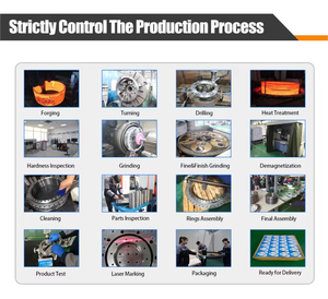 Rodamiento de Giro de Gran Tamaño con Engranaje Interno de Cuatro Puntos de Contacto, Acero Cromado, Métrico - Producto de Alto Rendimiento - Product Image 4