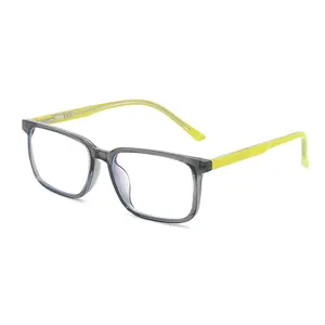 TR90 Vuông Trong Suốt Màu Xanh Trẻ Em Ánh Sáng Màu Xanh Chặn Bé Gafas De Luz Azul Thanh Niên Sujetadores De Lentes Kính Mắt Trẻ Em Khung