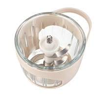 Babyvoedselmaker van plastic glas met bekerhoes voor verse maaltijden, fruit, groenten, vlees & puree