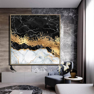 Dipinto a Olio Premium Dipinto a Mano, Opera d'Arte Lussuosa Oversize in Bianco e Nero, Pittura Astratta Effetto Marmo su Tela di Lino 450gsm, Arte Moderna da Parete - Product Image 3