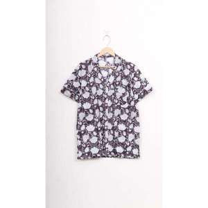 Conjunto de Pijama de 2 Piezas para Mujer, 100% Algodón Satinado, Estampado a Mano, Transpirable, Casual de Otoño, Manga Corta, Cintura Elástica - Product Image 5