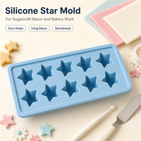 Moule en silicone de qualité alimentaire en forme d'étoile pour pâte à sucre, glaçage, décoration de pâtisserie, croûte de pâtisserie, usage commercial en boulangerie - Compatible four et lave-vaisselle