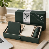 Coffret cadeau d'entreprise personnalisé 2027 avec calendrier de bureau, carnet, parapluie pliant, emballage avec logo OEM