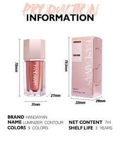 Iluminador Líquido Facial, Sombra Líquida con Perla Iluminadora, Iluminador Líquido para Ojos, Estilo Europeo y Americano - Product Image 6