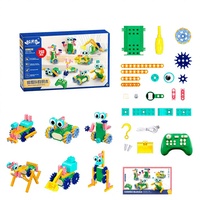 150 Piezas de Bloques de Construcción de Plástico Codificados, Set de Ciencia STEAM, Kit de Construcción de Robot Creativo con Control Remoto para la Educación Infantil