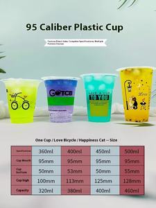 500ml 700ml Gobelets en plastique jetables personnalisés pour jus de <span class=keywords><strong>tequila</strong></span> Café Gobelets en plastique PP Pla avec couvercle - Product Image 4